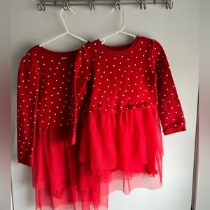 Lil Sis Valentines heart dress girls size 4 tutu tulle skirt